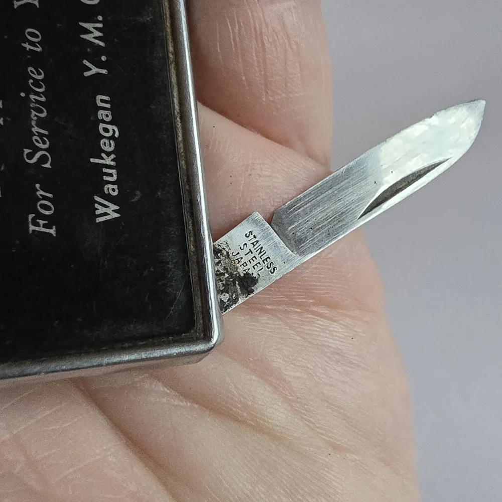 Vintage Money Clip Waukegan Y.M.C.A. silver tone